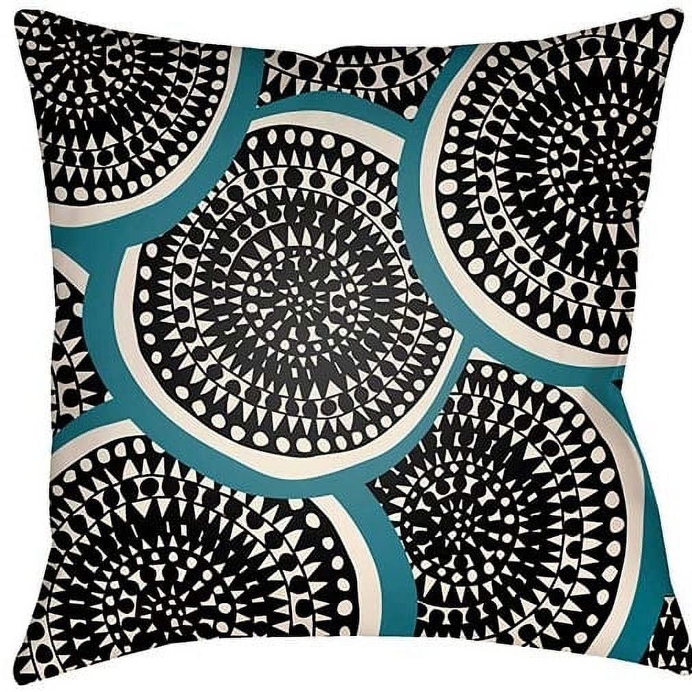 LTCH1377-2020 Litchfield Square Pillow, Onyx Black & Ivory - 20 x 20 in.