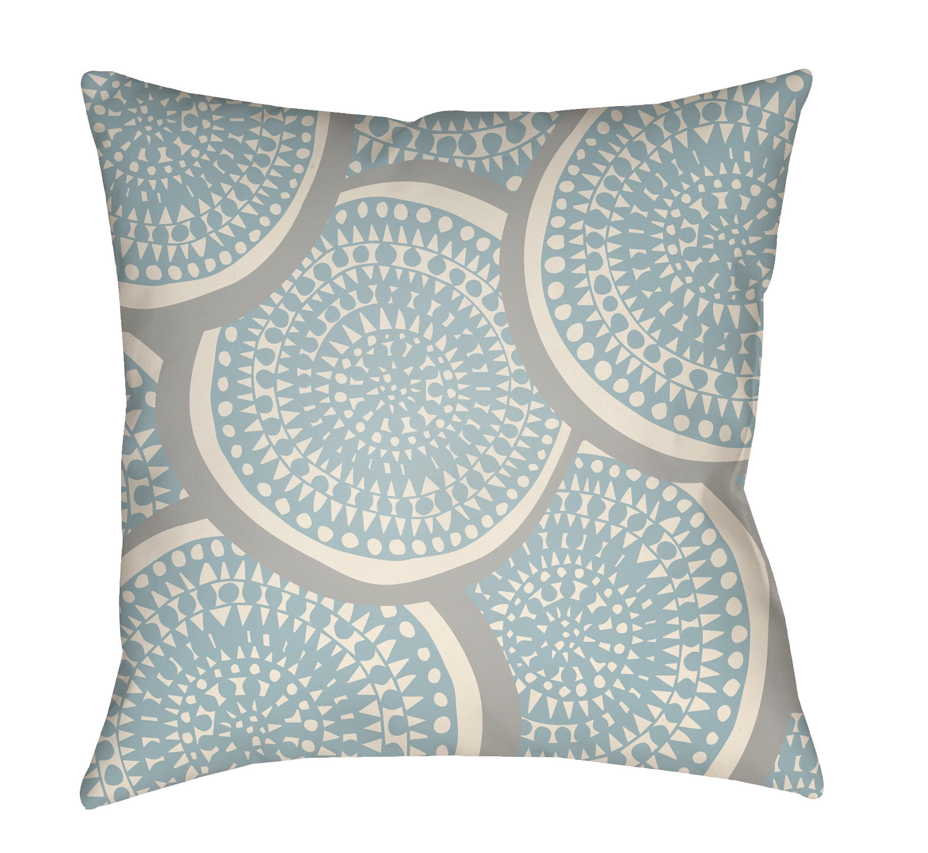 LTCH1380-2222 Litchfield Square Pillow, Light Blue & Ivory - 22 x 22 in.