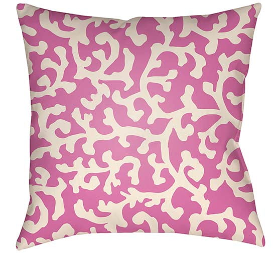 LTCH1385-2020 Litchfield Square Pillow, Fuchsia & Ivory - 20 x 20 in.