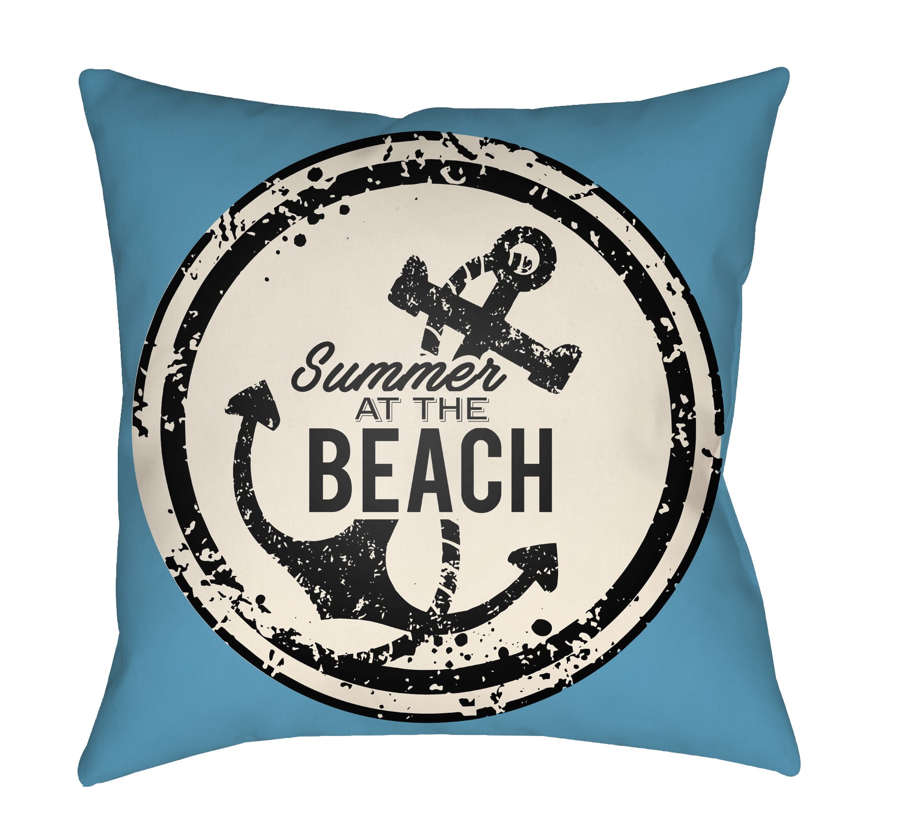 LTCH1475-1818 Litchfield Square Pillow, Aqua & Ivory - 18 x 18 in.