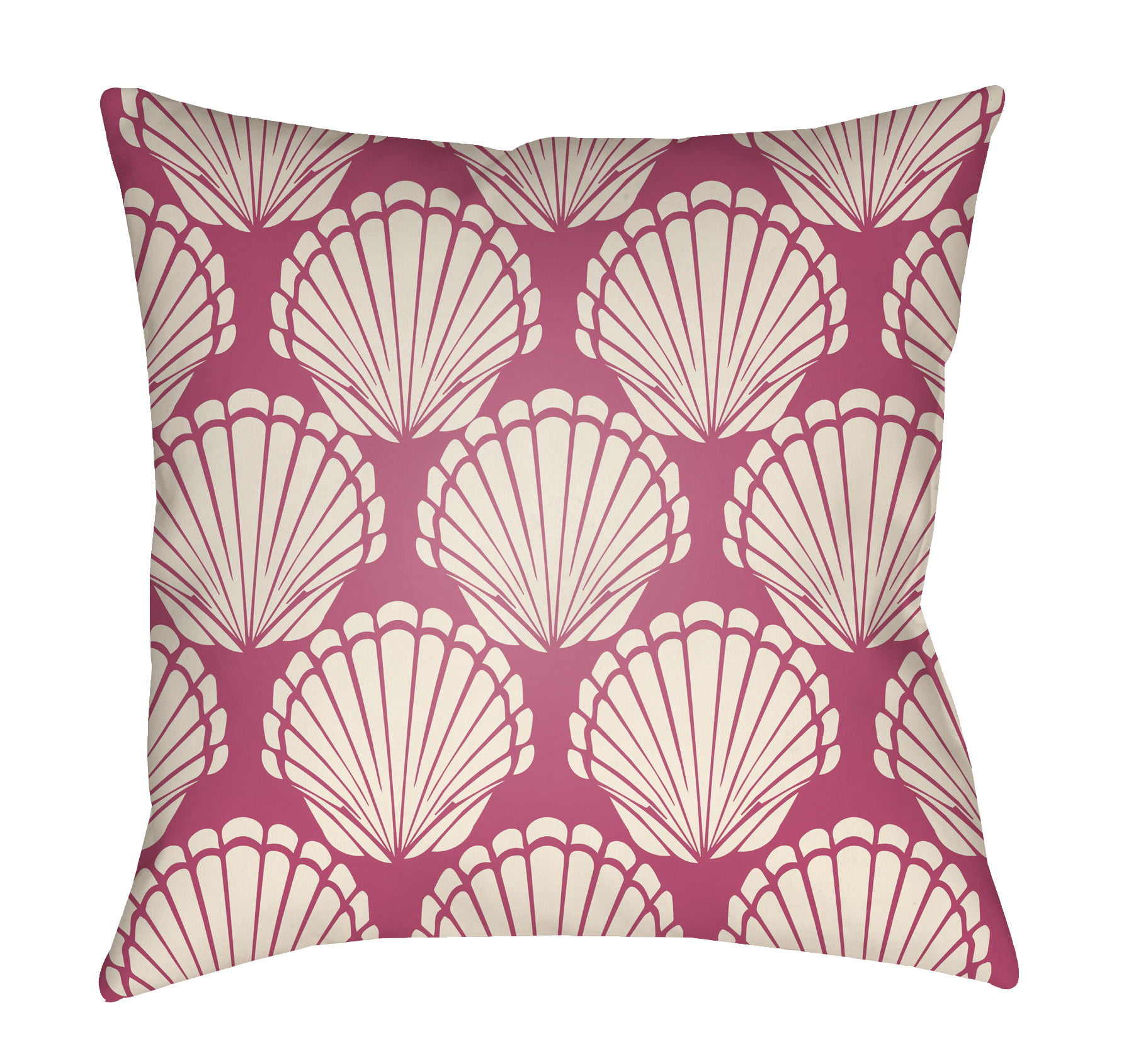 LTCH1486-2020 Litchfield Square Pillow, Hot Pink & Ivory - 20 x 20 in.