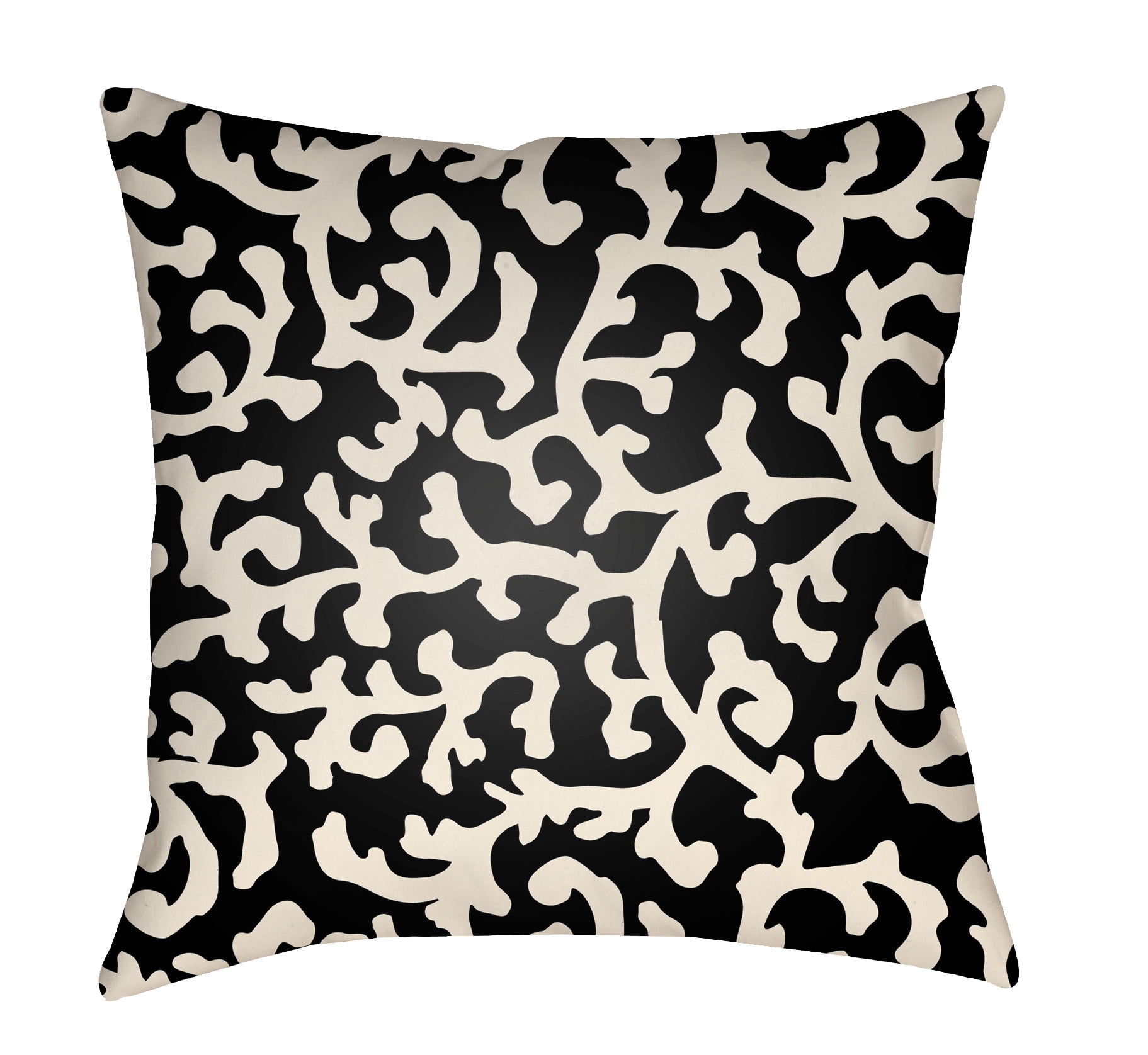 LTCH1394-2020 Litchfield Square Pillow, Onyx Black & Ivory - 20 x 20 in.
