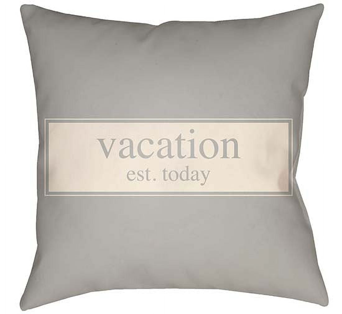 LTCH1419-2222 Litchfield Square Pillow, Gray & Ivory - 22 x 22 in.