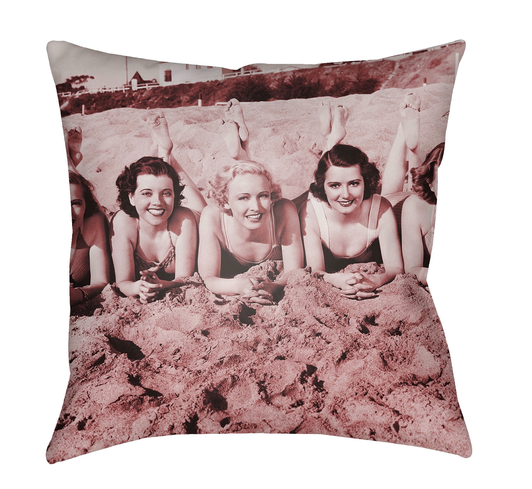 LTCH1458-2020 Litchfield Square Pillow, Burgundy - 20 x 20 in.