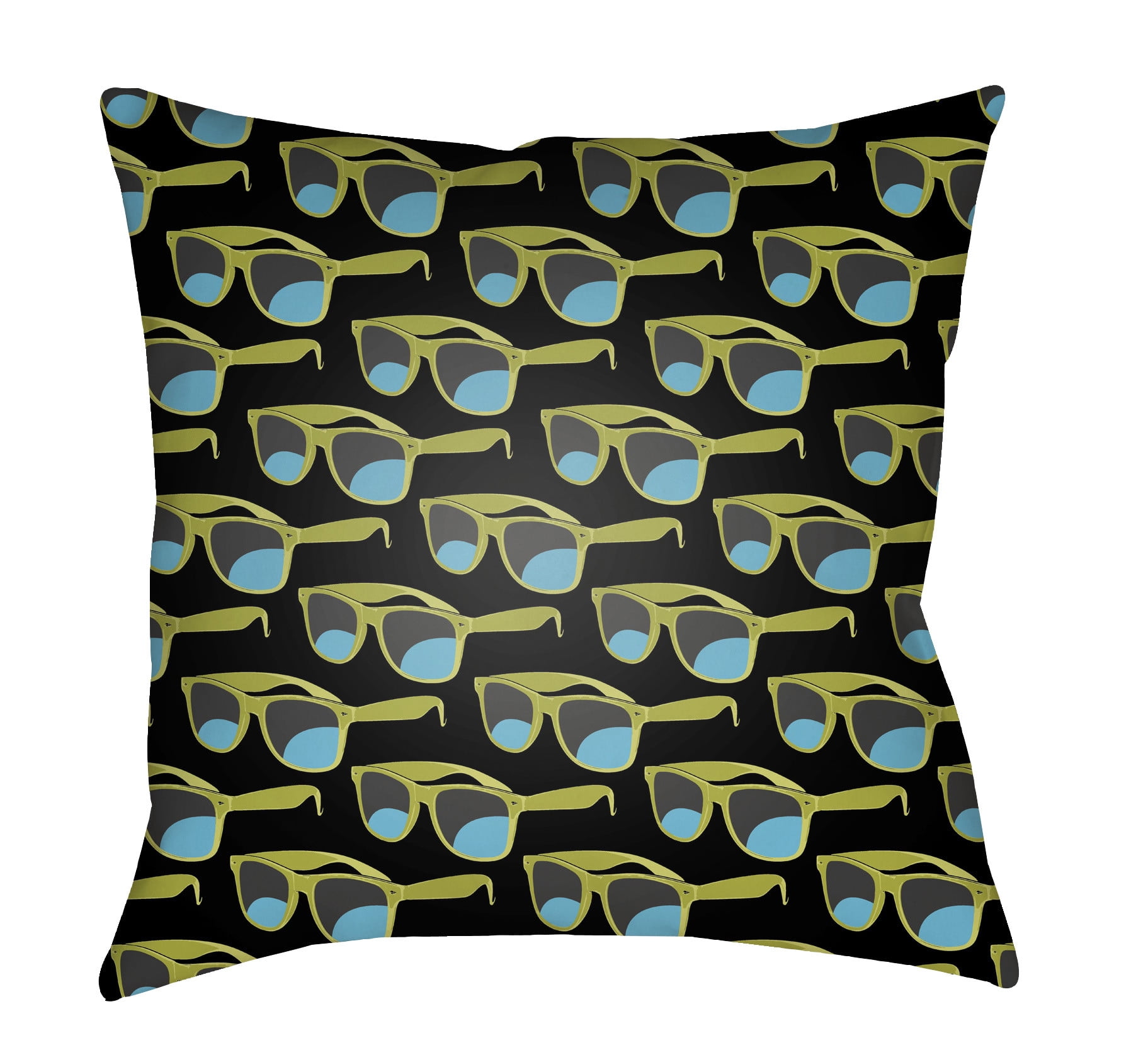 LTCH1429-2222 Litchfield Square Pillow, Lime Green & Aqua - 22 x 22 in.