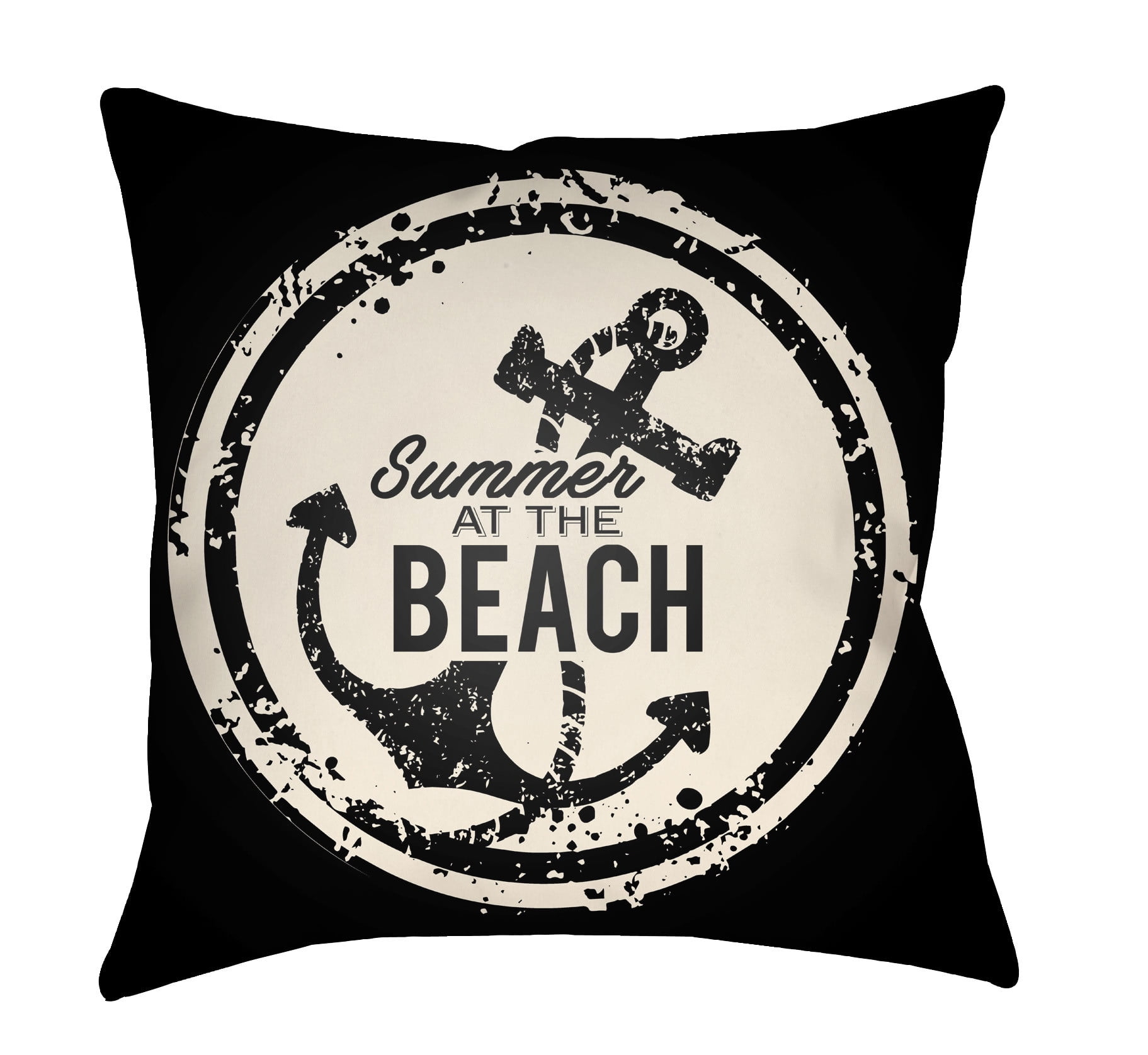 LTCH1463-2222 Litchfield Square Pillow, Onyx Black & Ivory - 22 x 22 in.