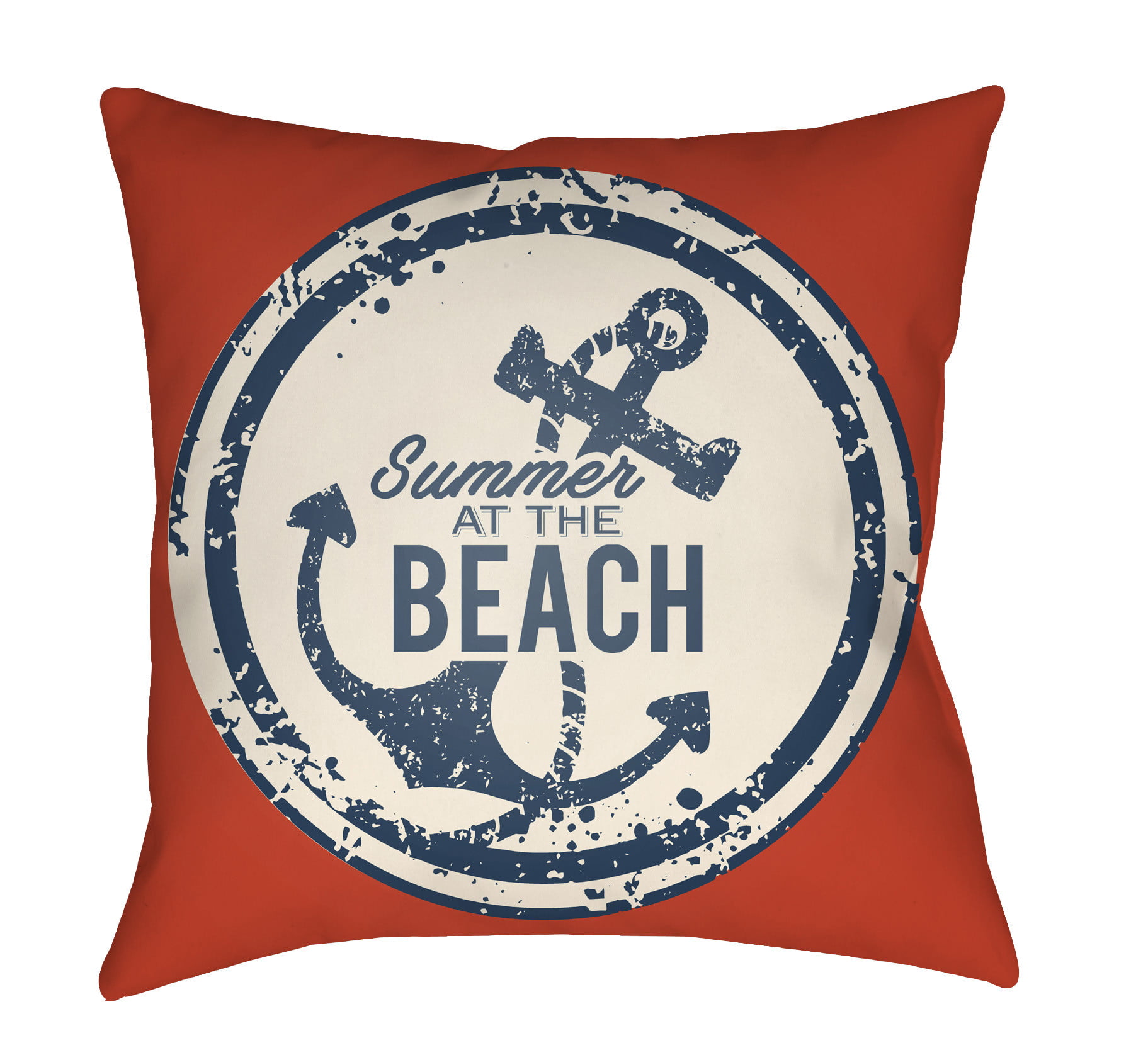 LTCH1468-2020 Litchfield Square Pillow, Poppy Red & Ivory - 20 x 20 in.
