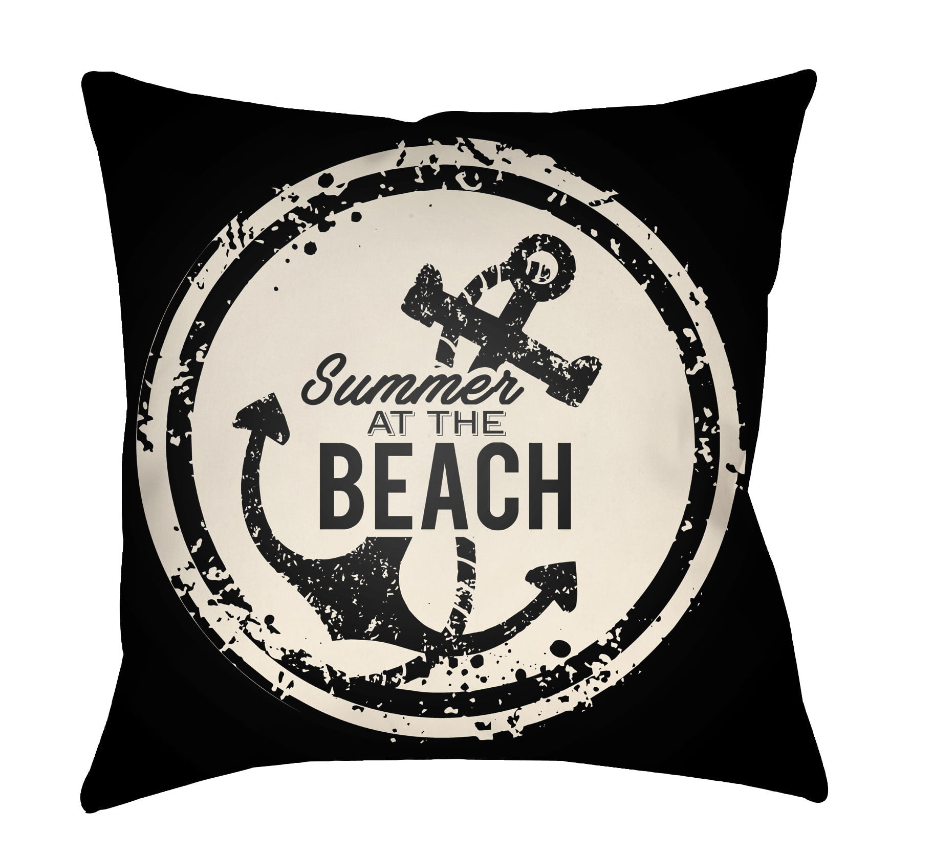 LTCH1463-1616 Litchfield Square Pillow, Onyx Black & Ivory - 16 x 16 in.