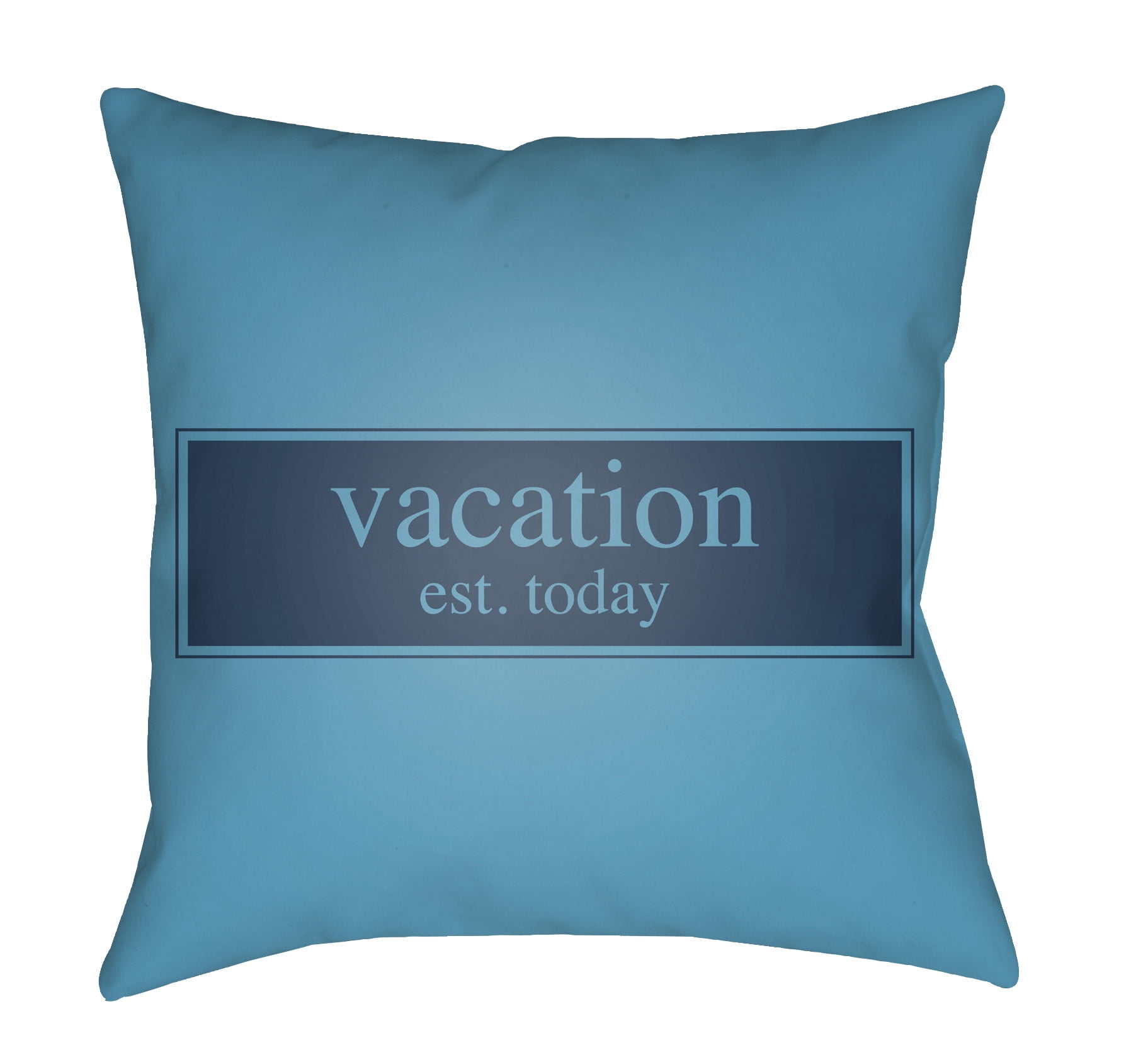 LTCH1424-1616 Litchfield Square Pillow, Aqua & Navy Blue - 16 x 16 in.