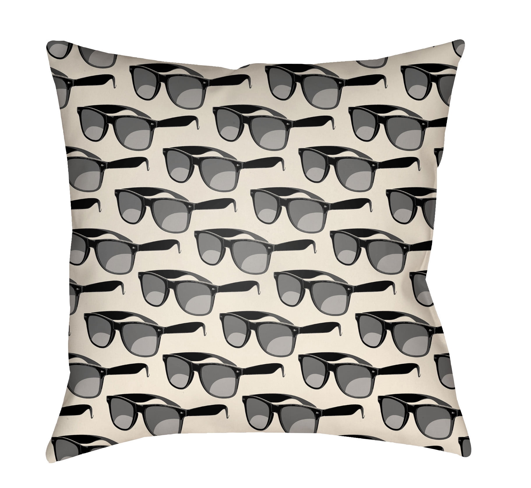 LTCH1430-2020 Litchfield Square Pillow, Onyx Black & Ivory - 20 x 20 in.