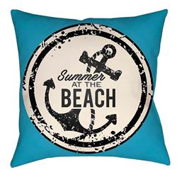 LTCH1475-2222 Litchfield Square Pillow, Aqua & Ivory - 22 x 22 in.