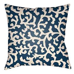LTCH1393-2020 Litchfield Square Pillow, Navy Blue & Ivory - 20 x 20 in.