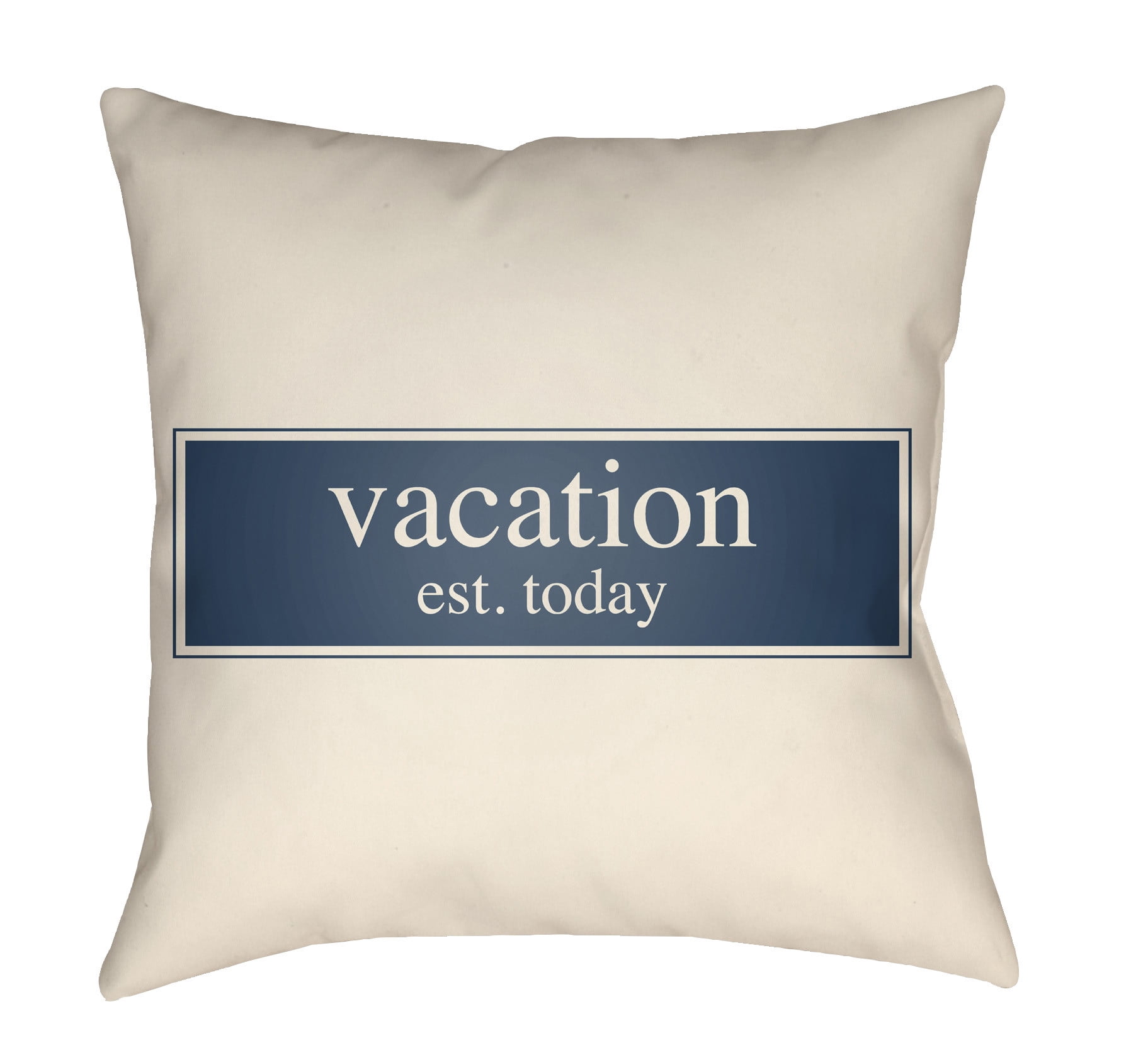 LTCH1426-2222 Litchfield Square Pillow, Navy Blue & Ivory - 22 x 22 in.