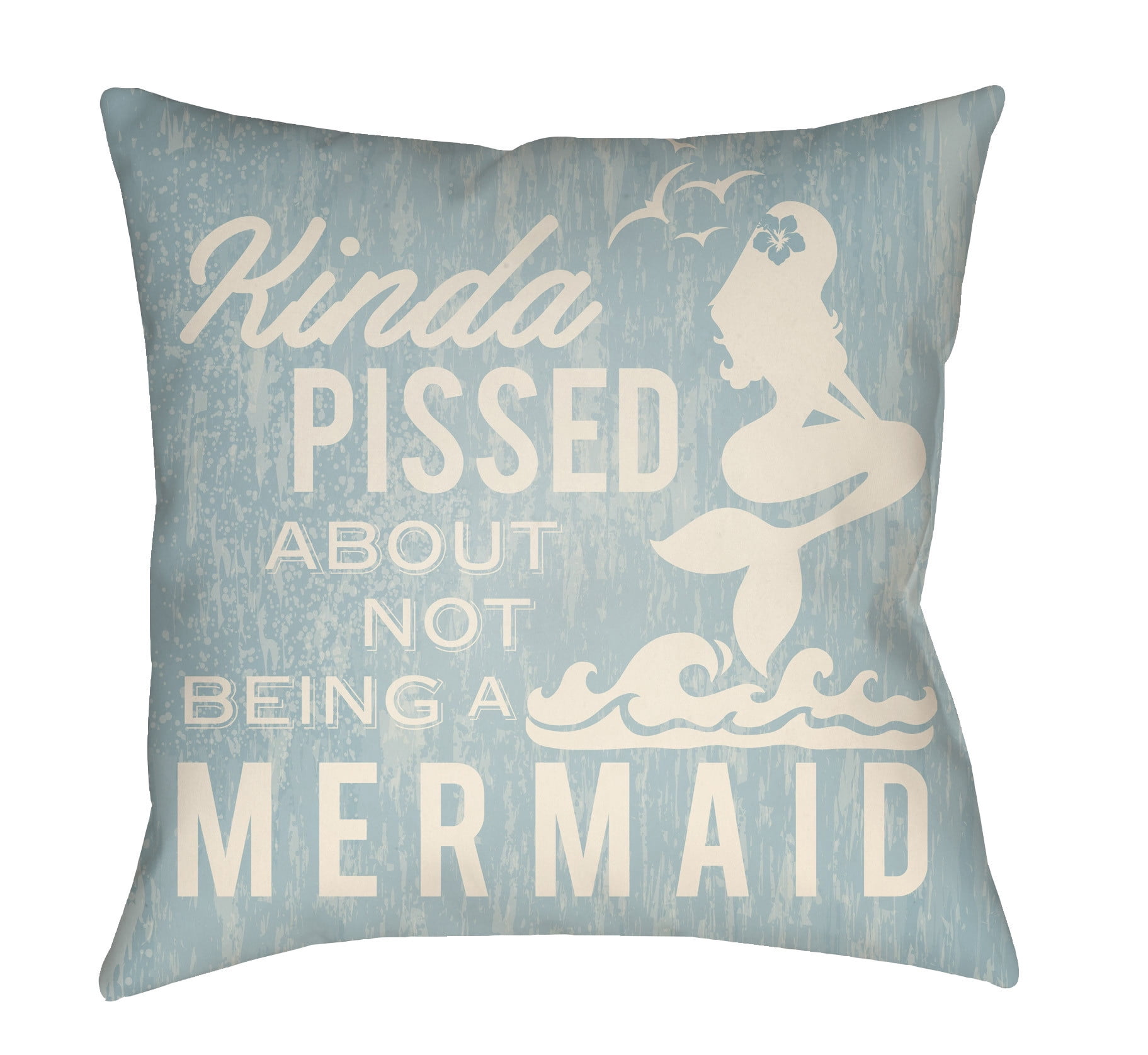 LTCH1534-2222 Litchfield Square Pillow, Light Blue & Ivory - 22 x 22 in.