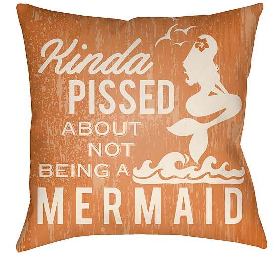 LTCH1541-1616 Litchfield Square Pillow, Bright Orange & Ivory - 16 x 16 in.