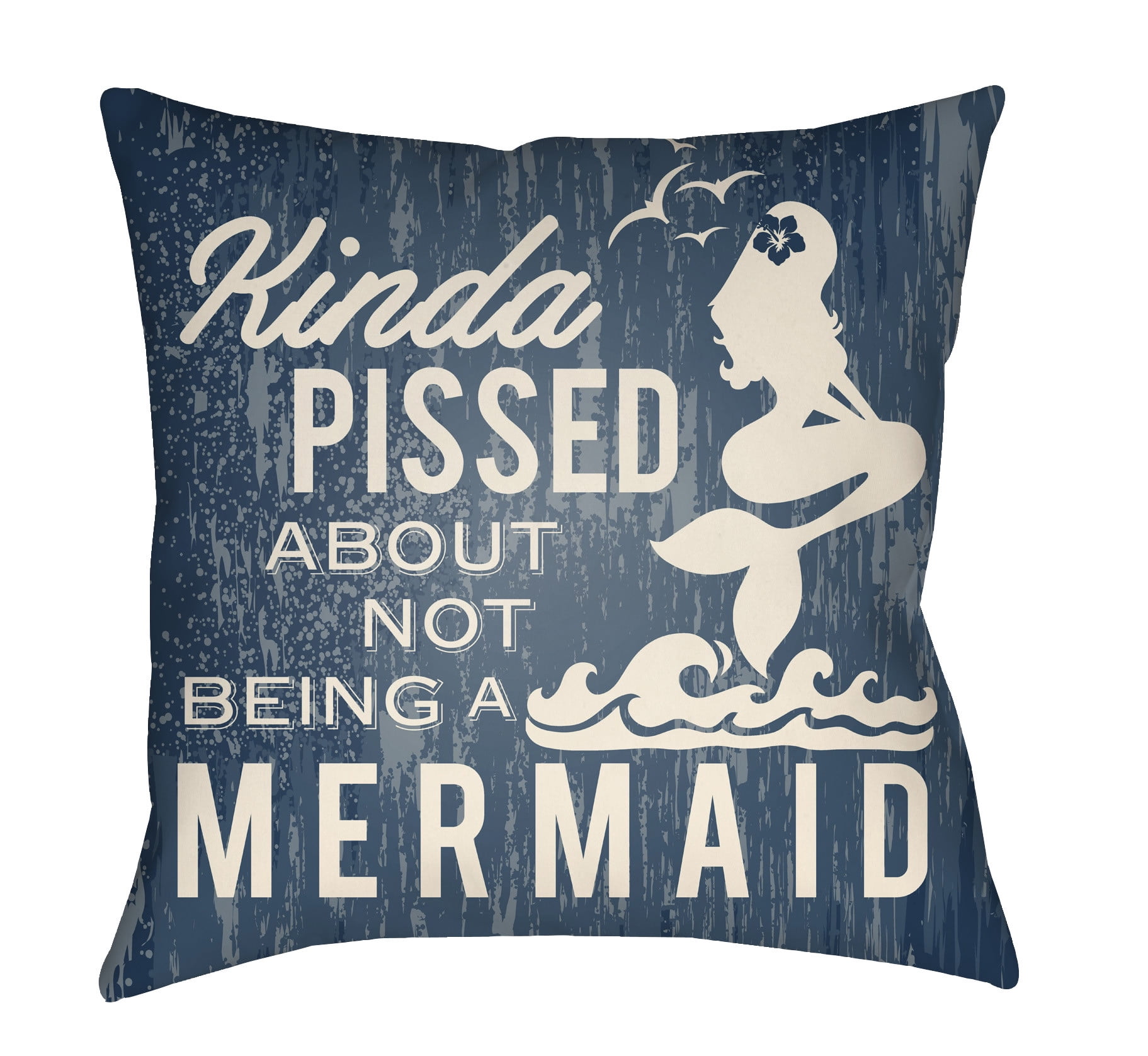 LTCH1535-1616 Litchfield Square Pillow, Navy Blue & Ivory - 16 x 16 in.