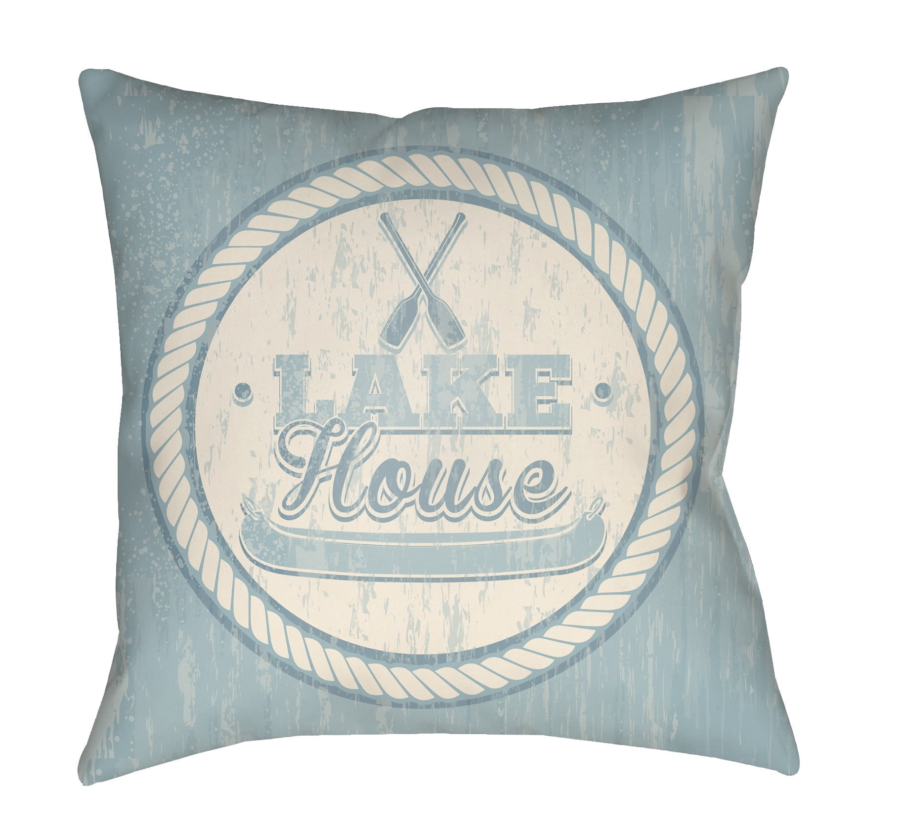 LTCH1533-1818 Litchfield Square Pillow, Light Blue & Ivory - 18 x 18 in.