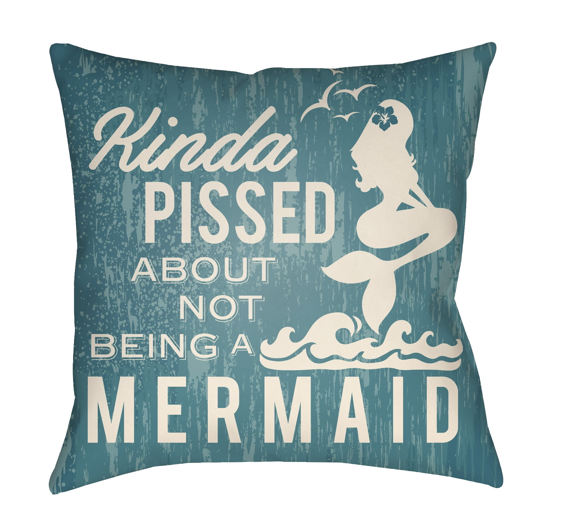 LTCH1537-2222 Litchfield Square Pillow, Teal & Ivory - 22 x 22 in.