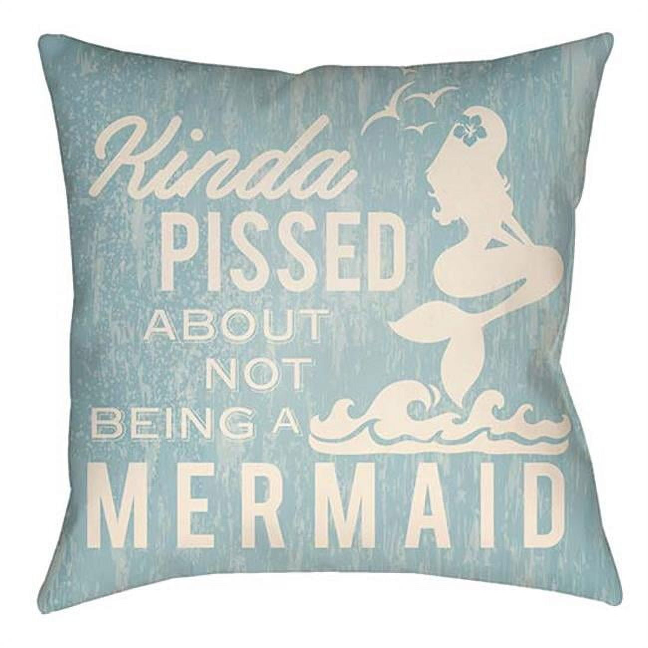 LTCH1534-1818 Litchfield Square Pillow, Light Blue & Ivory - 18 x 18 in.