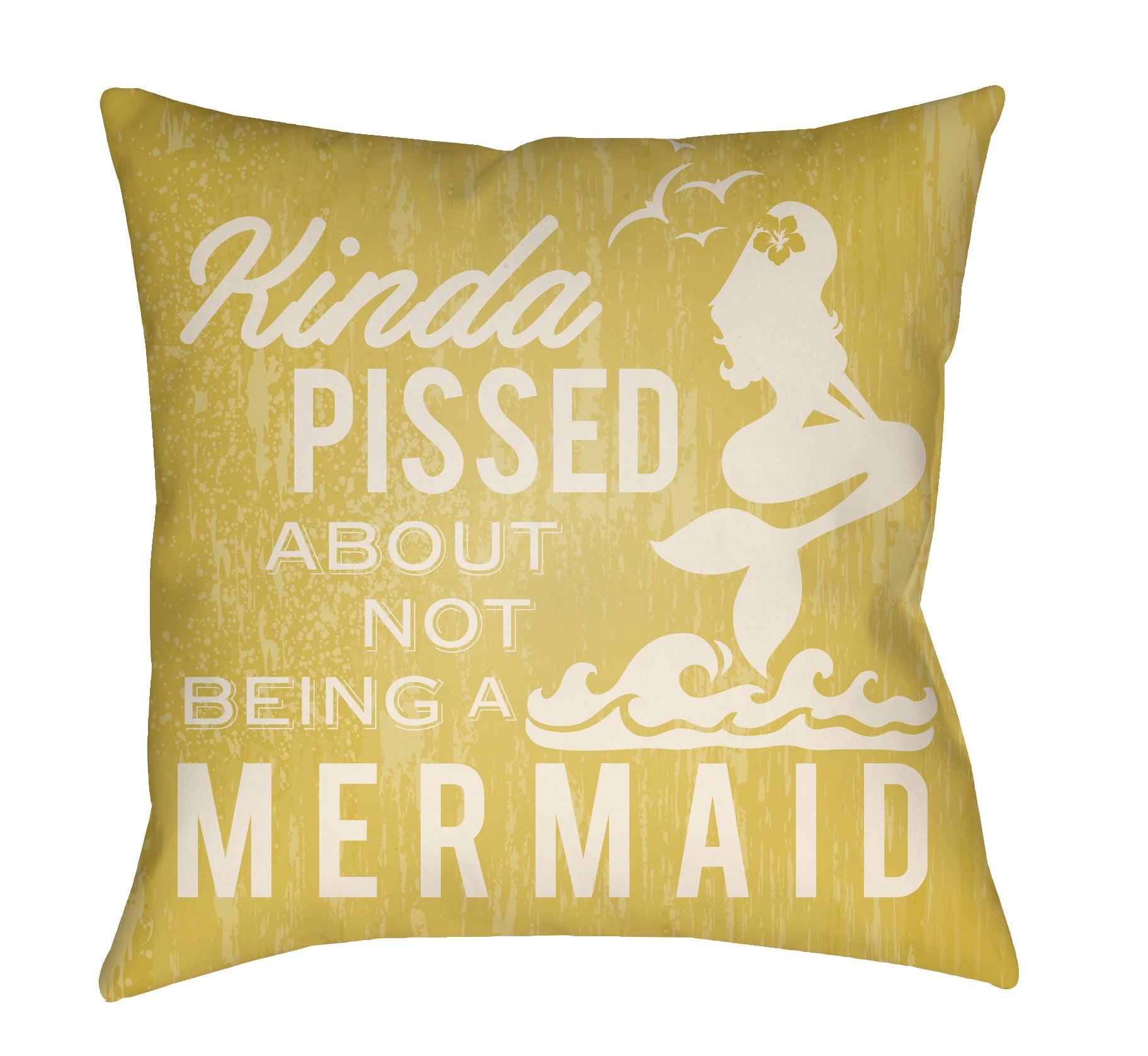 LTCH1539-1616 Litchfield Square Pillow, Bright Yellow & Ivory - 16 x 16 ft.