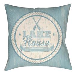 LTCH1533-2222 Litchfield Square Pillow, Light Blue & Ivory - 22 x 22 in.