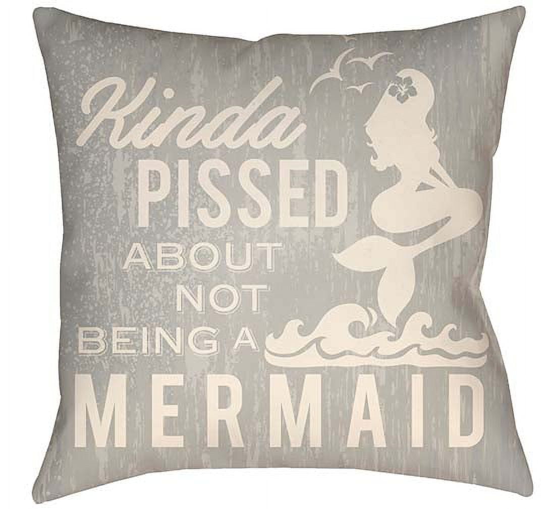 Litchfield Square Pillow, Gray & Ivory - 20 x 20 in.