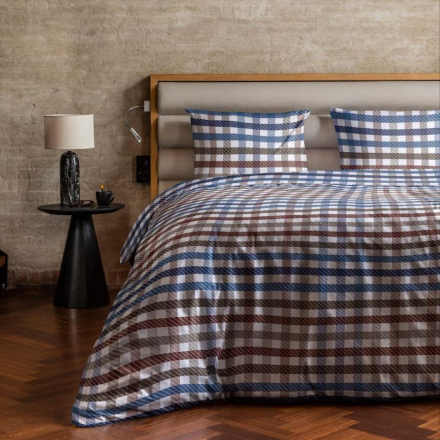 AH-TART54 Tartan Duvet Set, Multi Color - Full Size