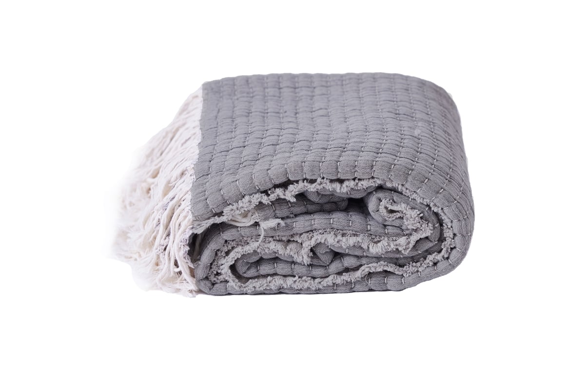 TRVBRIAR12X15-WDG Briar Artisinal Handwoven Throw Dark Grey