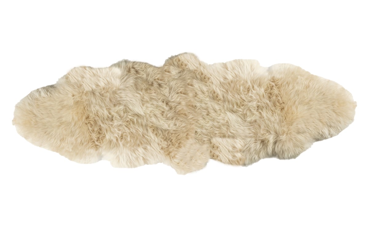 RLPOCDBL-SBK Long Wool Sheepskin Rug Double BLACK