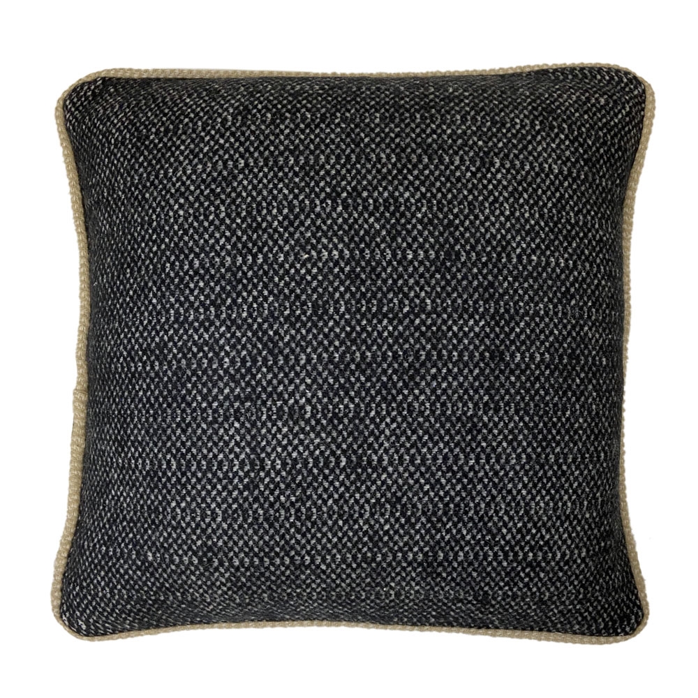 CMATEBKS50 Recycled Wool Blend Cushion Telluride Square 50cm Black