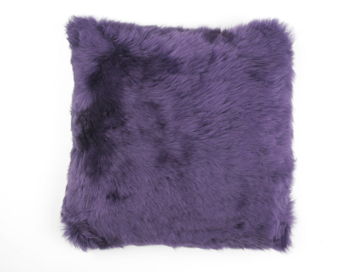 CLS50F-LO Longwool Sheepskin Cushion LOGANBERRY Square