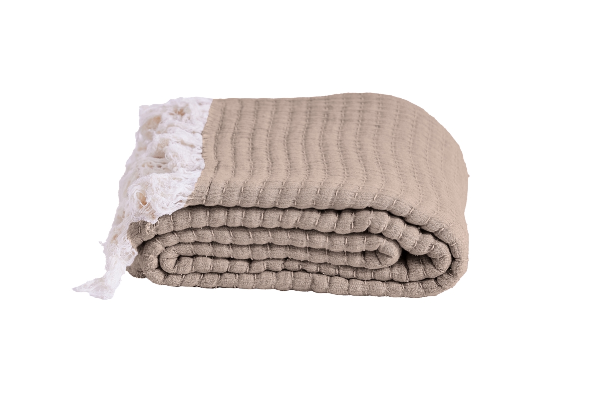 TRVBRIAR12X15-WLB Briar Artisinal Handwoven Throw Light Brown