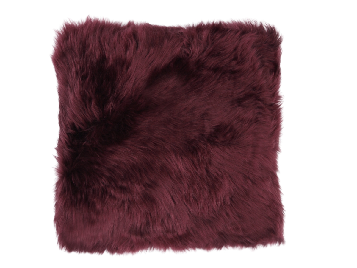 CLS50F-PM Longwool Sheepskin Cushion PLUM Square