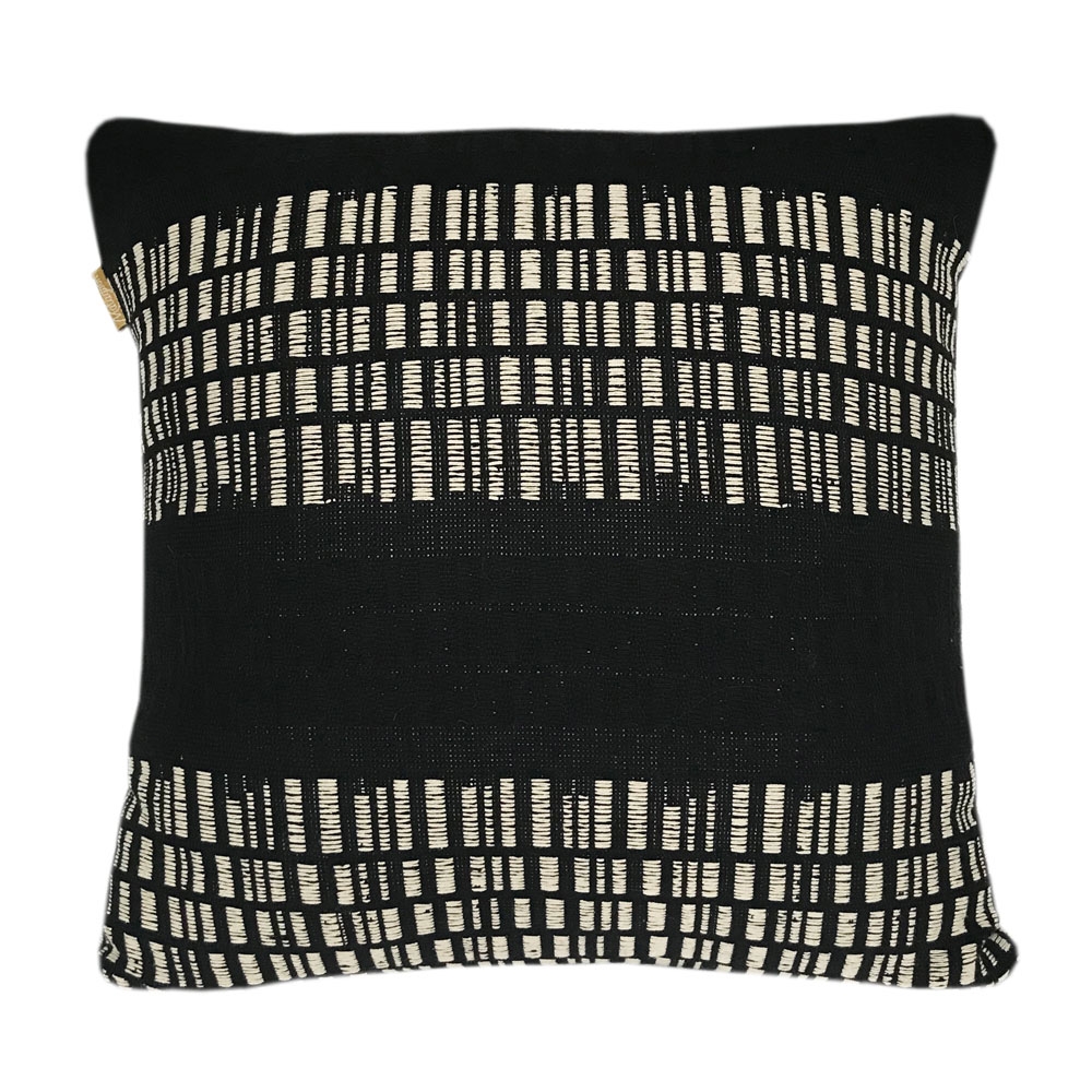 CMACHS50 Cotton Cushion CHEYENNE Square 50cm Black