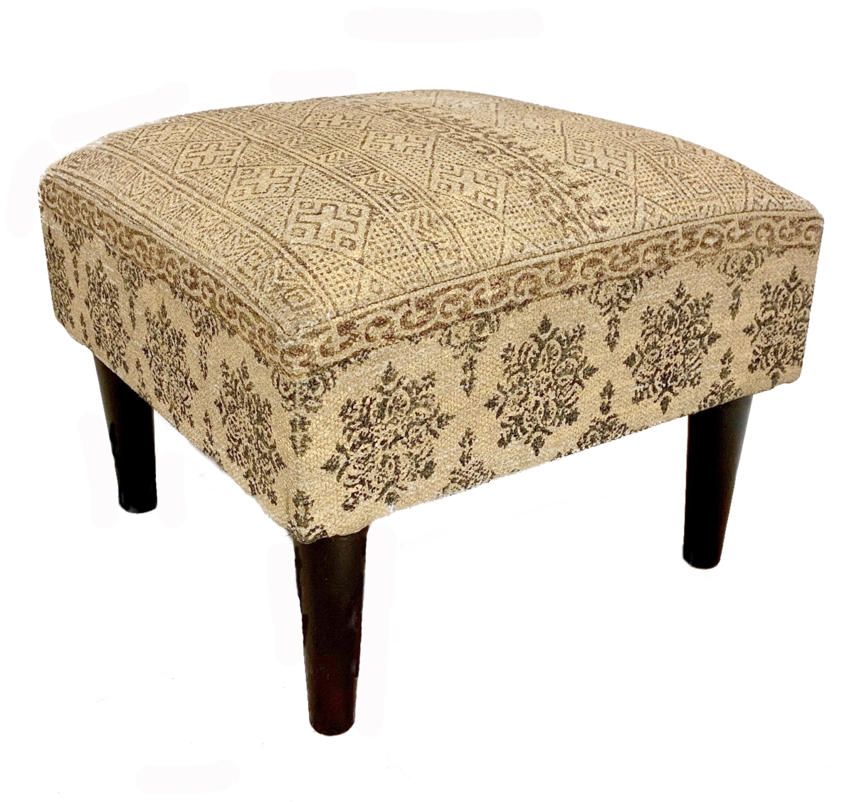 EESTAGST6PD4X4X3 Printed Cotton Stool SUVARNA