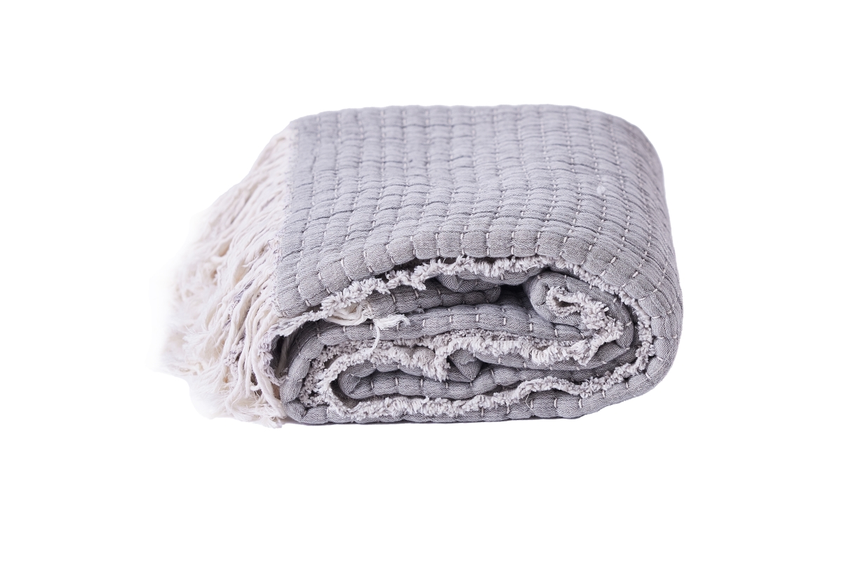 TRVBRIAR12X15-WMY Briar Artisinal Handwoven Throw Medium Grey