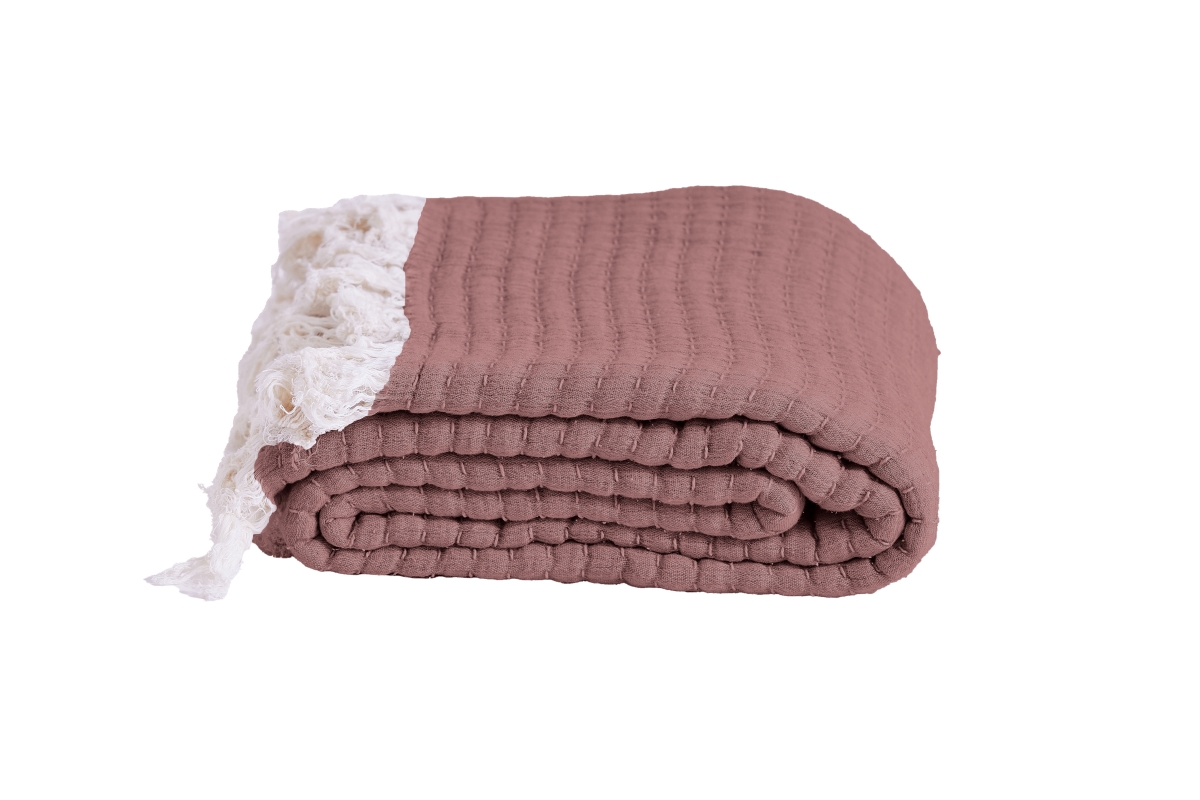 TRVBRIAR12X15-WDP Briar Artisinal Handwoven Throw Dark Pink