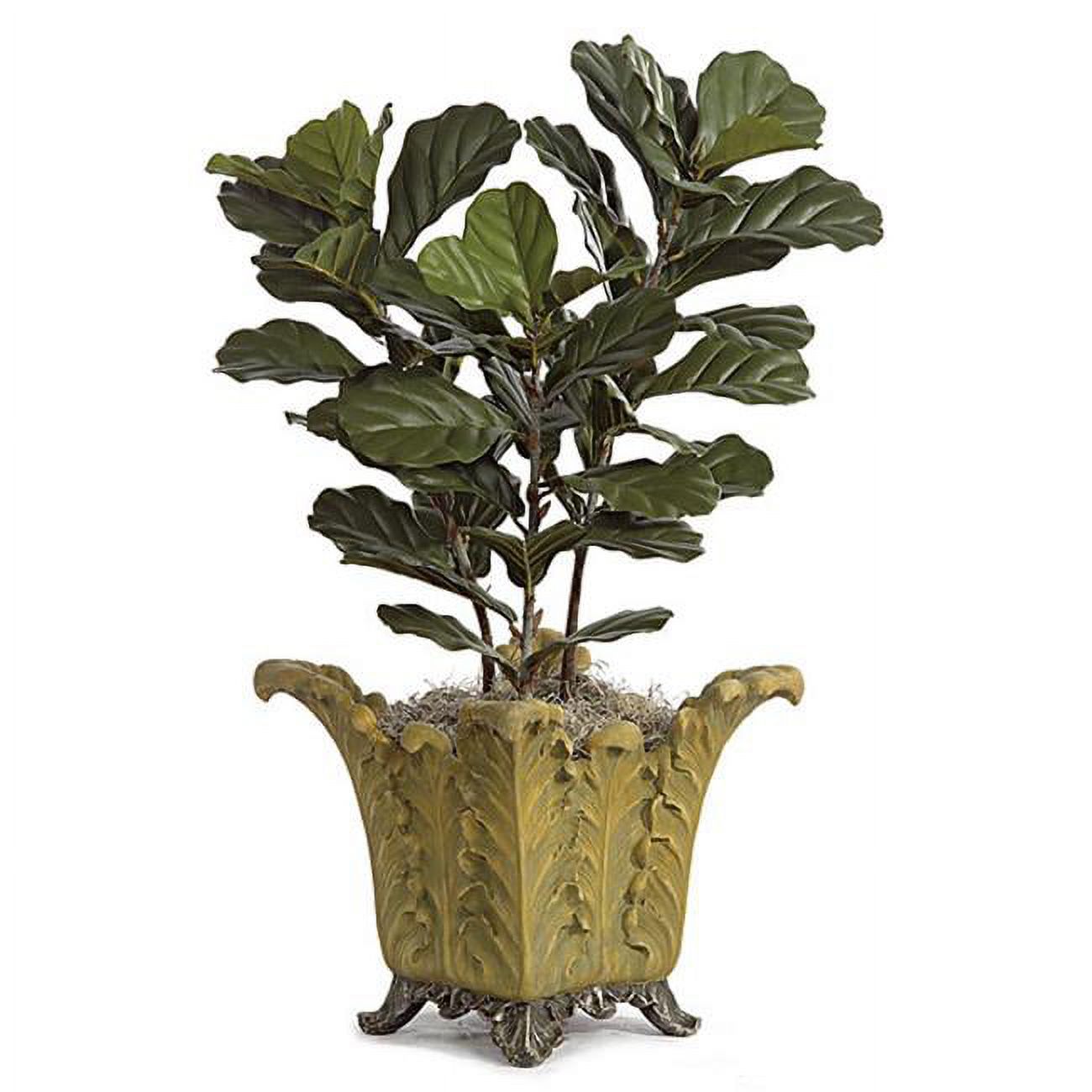 PR-1300 3 ft. Fire Retardant Fiddle Leaf Fig Tree, Green