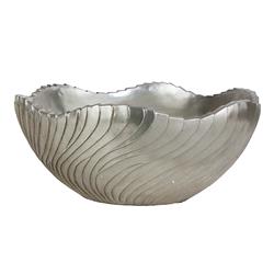 D-140100 9 in. Low Swirl Bowl - Brush Silver