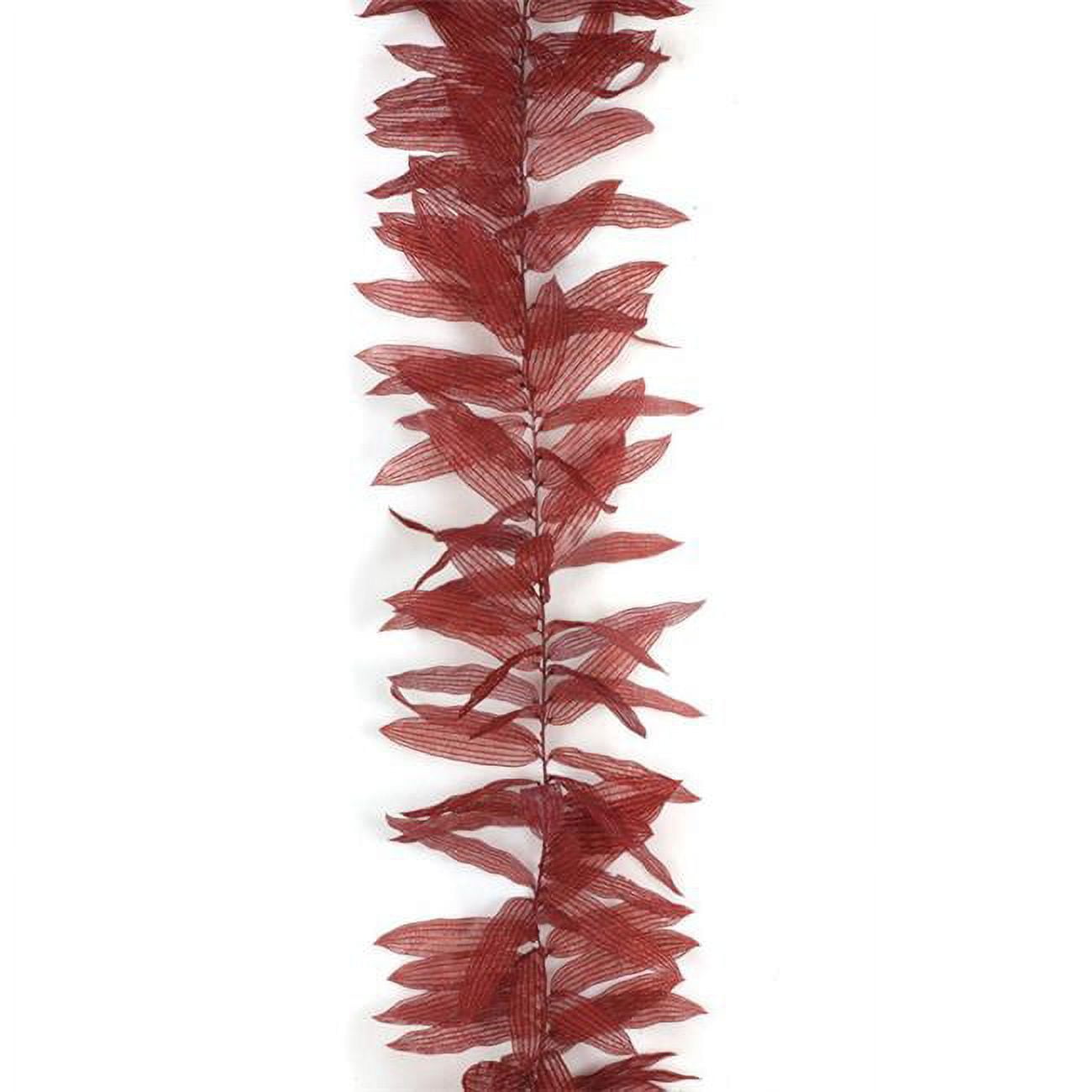 A-330R-RD 9 ft. Lace Leaf Garland - Rust - Red