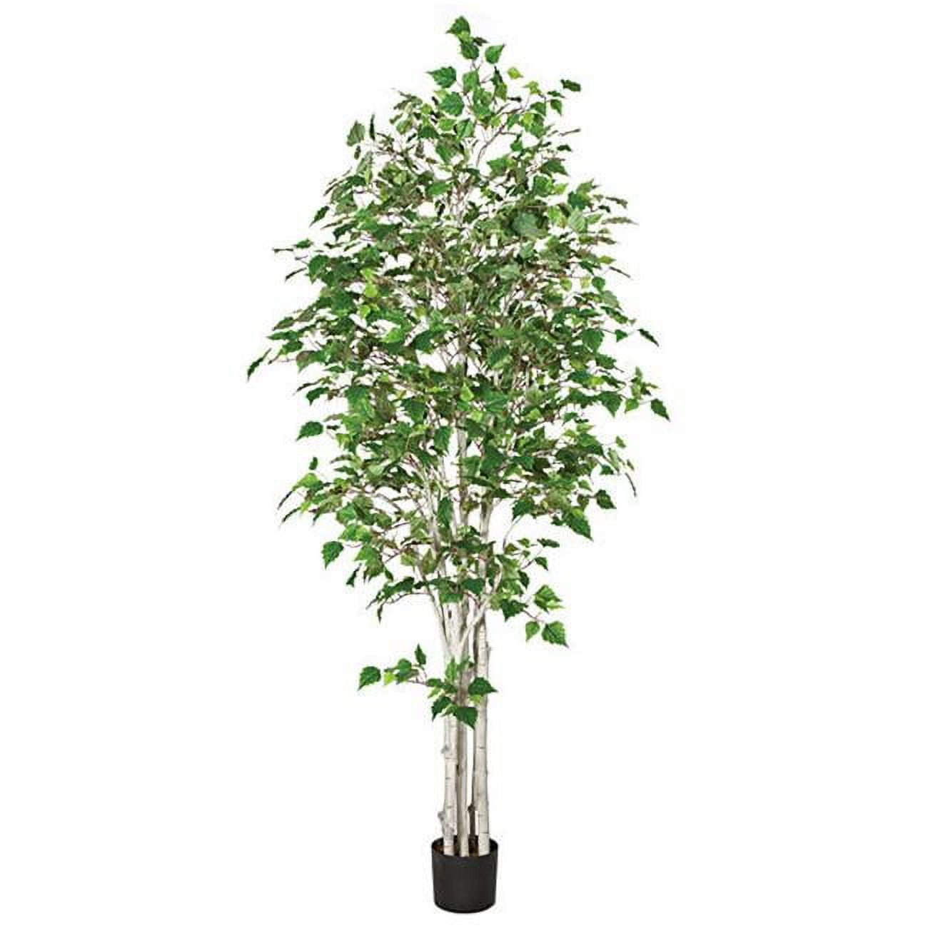 9 ft. White Birch Tree - Green - Artificial Plant - Realistic Design