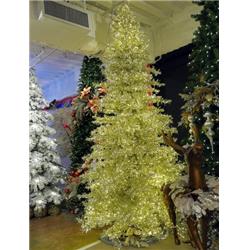 12 ft. Sparkling Champagne Tree with 3 mm Cluster LED Lights, Gold