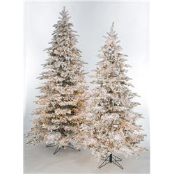 12 ft. Snowy Polaris Tree with 3 mm Multi-Functional LED Lights, Green & White