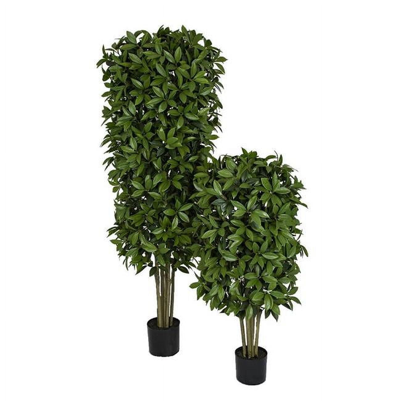P-180450 4 ft. Artificial Bay Laurel Topiary Tree, Green
