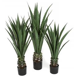 45 in. UV & FR Giant Agave Plant, Turtle Tank Green