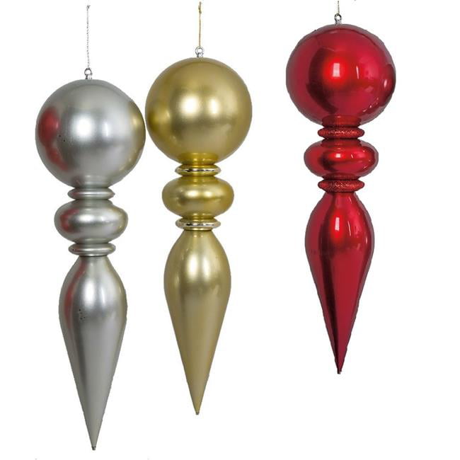 40 in. Shiny Gold Finial Ornaments, Gold