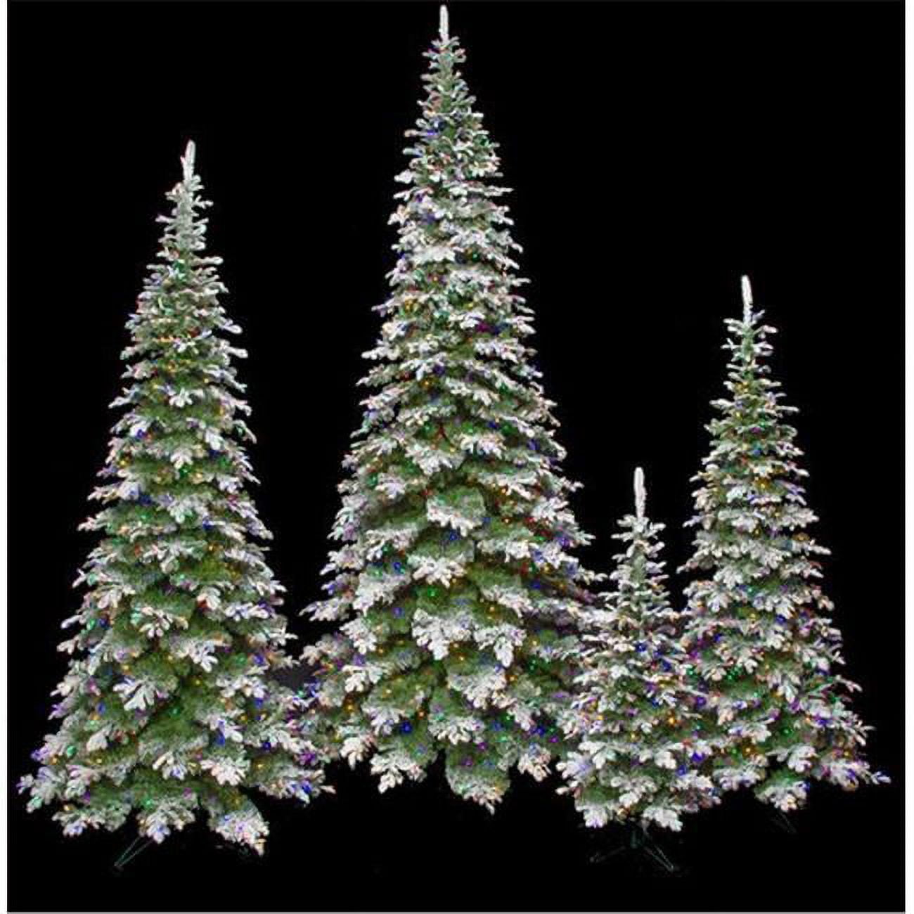 9 ft. Flocked Sitka Spruce Tree