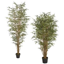 P-191420 7 ft. Bamboo Palm Tree with Natural Twig & Canes