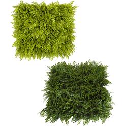 20 in. Polyblend Button Fern Mat, Green