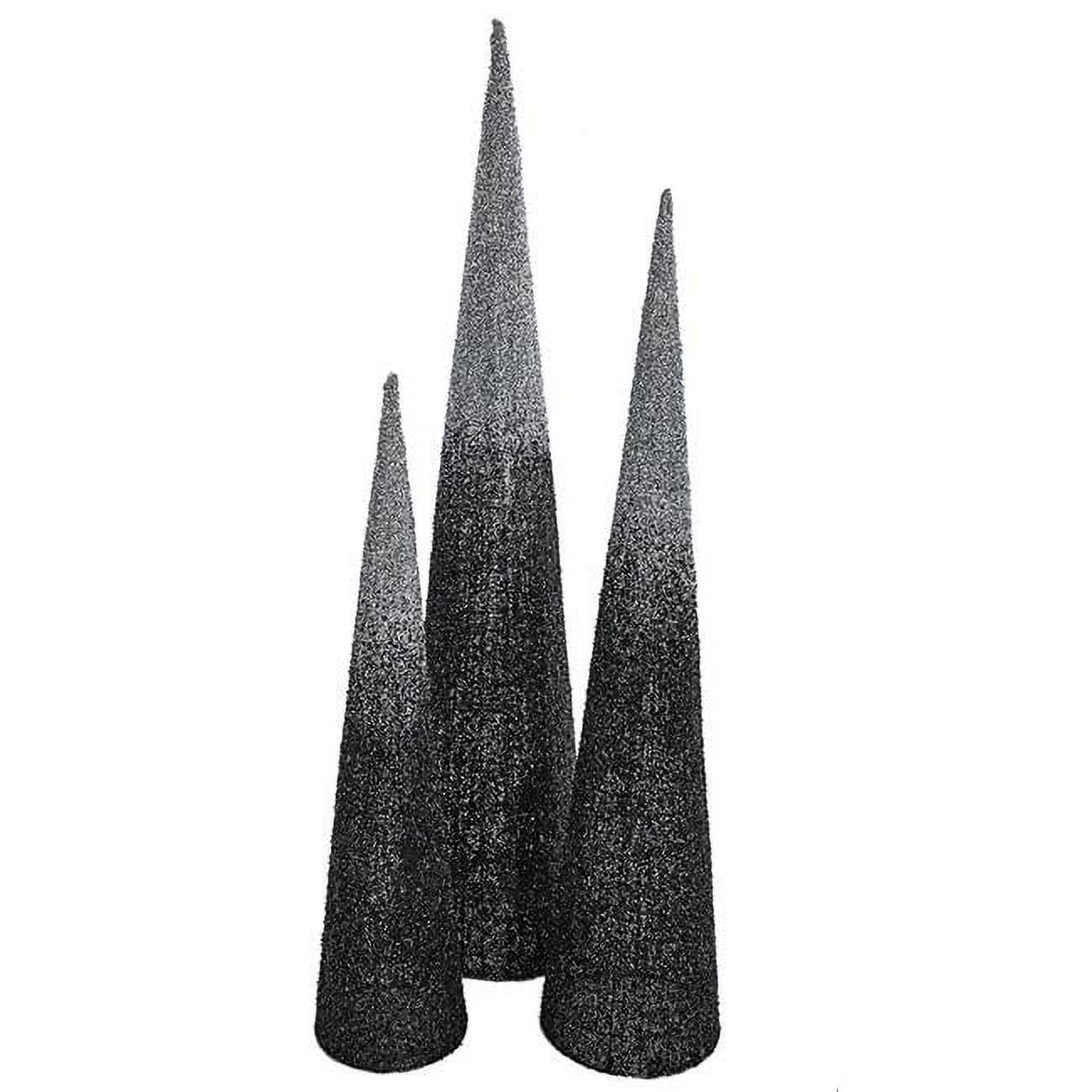 Picture of Autograph Foliages A-202320 72 in. Ombre Cone Tree&#44; Black & Silver